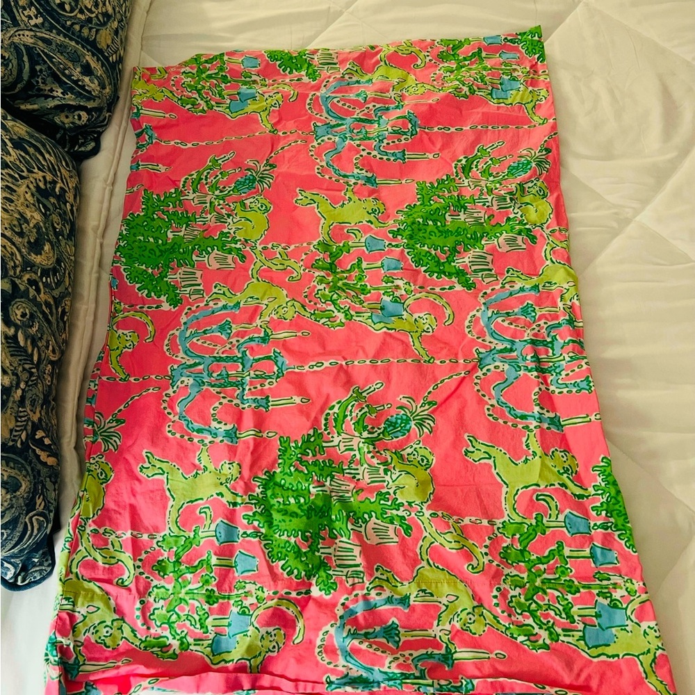 Vibrant Pink and Green Lilly Pulitzer Sham